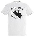 Urban Backwoods Bull Riding Men T-Shirt Gray Size 4XL