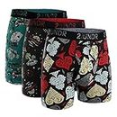 2UNDR Swing Shift Boxer Brief 3 Pack (Mobsters/Vegas/Spades, Large), Mobsters/Vegas/Spades, Large