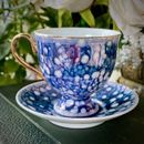 Lustre Tazza Caffè Tè Espresso Blu Marmo Cobalto Porcellana Basia Dipinta a Mano