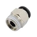 HOSEMART Pneumatic Push Type Fittings 8mm X 1/2 Inch Male BSP Thread - Pack of 10
