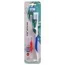 STIM Ortho Mb Toothbrush Pack Of 2 Toothbrush For Braces Super Soft Bristles, adult, manual, Multi-Coloured