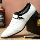 New men's business breathable leather white shoes zapatos de vestir para hombre luxury shoes men