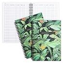 Paper Junkie 2 Pack Accounting Ledger Book for Bookkeeping, Money Spending Account Tracker Expense Notebook for Small Business (100 Pages)