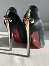 RARE Italian Cesare Paciotti black dagger sword heels "pony hair" size 38
