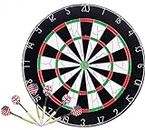Famous Quality Special Metal Wiring tip 18'' Double Faced Flock Printing Thickening Family Game Dart Board with 6 Needle - (18 x 18'' inch)- Multi Color, Pack of 1 Set