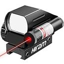 Hiram 1x22x33 Holographic Reflex Scope Sight with 4 Reticles Green and Red Dot with Red Laser