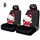 Yupbizauto Hello Kitty Cord Car Accessories Seat Cover with Pink Paw Headrest Covers and Air Freshener