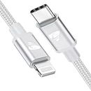 Aioneus Cable USB C a Lightning 1M, Cable de carga para iPhone certificado por Apple MFi carga rápida USB C para iPhone 14 13 12 11 Pro Max Mini XR XS X 8 7 6s 6 Plus SE 2020,iPad, MacBook