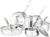 Viking Culinary 3-Ply Stainless Steel Cookware Set, 10 Piece, Retail $700