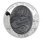 TREASURE WORLD COLLECTIBLES Dragon Mother of Pearl Lunar Year 5 Oz Silver Coin Solomon Islands 2024