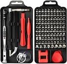 EzLife Precision Screwdriver Set Magnetic - Professional 110 in 1 Screw driver Tools Sets, PC Repair Tool Kit for Mobile Phone/Tablet/Computer/Watch/Camera/Eyeglasses/Other Electronic Devices (Red)
