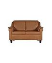 LUKRAIN Furniture Fabric PU Leather 2 Seater Sofa Set for Living Room | Home | Room & Office Color - Brown (Pack of 1)