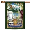 Toland Home Garden The Back Porch 28 x 40 Inch Decorative Outdoors Cabin Vacation Relax House Flag