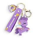 VillageTiger Unicorn Soft Unique Toy Keychains for Boys Girls, School Collage Pouch Bags Handbags Keyring Hangings, Birthday Wedding Day Gifts, Car Bike Cycle Key Accessories (Pack of 1)