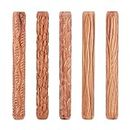 HUBLEVEL 5PCS Pottery Tools Wood Hand Rollers for Clay Clay Stamp Clay Pattern Roller