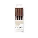Copic Markers Multiliner Sepia Pigment Based Ink, 4-Piece Set
