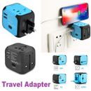 Universal Travel Adapter 2 USB Plug Charger Power UK US EU AU Europe Asia plugs