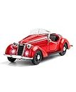 Amitasha 1:32 Pull Back Vintage Car Roadster Metal Diecast Model Car Toy for Kids - Red