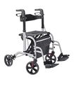 Rollator Rollstuhl 2 in 1 Alltagshelfer klappbar bis 135 kg schwarz SEHR GUT