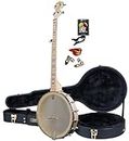 Deering Goodtime Americana Openback Banjo 12" Rim with Instrument Alley Open Back Hard Case Combo - USA Made GAM