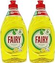 Fairy Original Lemon Washing Up Liquid | Pack of 2 x 320 ml | Dishes Grease Cleaner