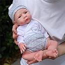 Farious 46CM Realistic Full Silicone Baby Doll,Reborn Baby Dolls, Toy, and Collectible.Bald Drinkable Girl 013-d