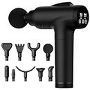 Massage Gun Deep Tissue, Handheld Electric Muscle Massager, High Intensity Percussion Massage with 9 Attachments & 30 Speed