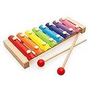 Jtku Handicraft Ecofriendly Xylophone for Kids with 8 Note (Big Size) Wooden Musical Instruments Piano Toy Baby Children Toddlers 6 Months + (Pack of 1)