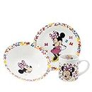 Set spuntino in ceramica in confezione regalo 3 pezzi (ciotola, piatto, tazza) di Minnie Mouse