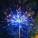 LED Solar Fireworks Lights Outdoor 90/150 LEDs Waterproof String Fairy Light For Home Garden Street Lamp Christmas Decoration