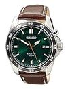 Seiko Mens Analogue Kinetic Watch with Leather Strap SKA791P1