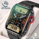 Military Smart Watch Heart Rate Fitness Tracker BT Call Outdoor Sports Watches