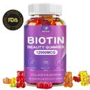 Vitamatic Biotin Gummies 12000 mcg for Stronger Hair Skin Nails 60 Vegan Gummies