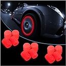 CGEAMDY Tire Valve Stem Caps for Car, 12PCS Noctilucous Air Cover, Illuminated Auto Wheel Cap, Car Accessories Universal Truck, SUV, Motorcycles, Bike (Red) (CGEAMDY-COVE1)