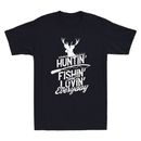 Hunting Fishing and Loving Everyday Sport Funny Saying Vintage Men's T-Shirt Tee
