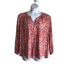 Old Navy Women's Peasant Blouse Size XXL Floral Ditsy Paisley Long Sleeve Boho