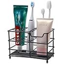 Dseap Toothbrush Holder, Electric Toothbrush Holder - Stainless Steel Tooth Brush Holder, Toothpaste Holder Organizer Stand Caddy for Bathroom, Black
