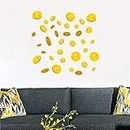 Decal O Decal Vinyl Gold Coins Wall Stickers (Multicolour)