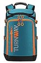 TurnWay Ski/Snowboard Boot Bag | Excellent for Store Gear, Jacket, Helmet, Goggles, Gloves & Accessories | Travel with Waterproof Exterior & Bottom, Venting & Grommets for Snow Drainage (Blue-Orange)