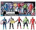 Camin Superhero Action Figure Toy Set of 5 Superheroes Toys | Action Figure Toys of 5 Superheroes for Kids | Ultimate Superhero Collection | Toy for Kids