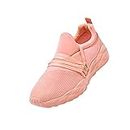 Tenis Mujer 2024 Winter Womens Running Sneakers Lace-up Soft-Soled Sports Shoes Breathable Mesh Casual Women's Outdoor Walking Shoes Sneaker Pink 5.5
