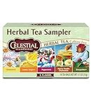 Celestial Seasonings Herbal Tea Sampler Variety Pack, Caffeine Free, 18 Tea Bags Box