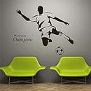GADGETS WRAP Wre The Champion Quotes Wall Sticker Sports Wall Decals for Boys Football Soccer