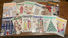 12 x HOMESPUN Magazines Craft Christmas Quilt Patterns Hobbies 2013-2021 VGC