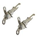 Set of 2 Compact Size Butterfly Can Openers. Mini Size Can and Bottle Openers, Nickel Plated Steel, 4 by Chef Craft