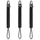 YUNLOVXEE Cobra Woven Paracord Keychain - 3 Pieces Tactical Lanyard for Men Women Wallet Camping Fishing Hunting Emergencies (Black2), Black2, One Size