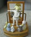 House of Lloyd Bisque Girl Wood Music Box Thank Heaven for Little Girls 6 3/4" T