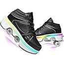 LDRFSE Roller Skates Girls Trainers Roller Skates Skateboard Shoes Sneakers with Wheels Sports Gymnastics Fashion Multipurpose Kick Scooter for Boys and Girls