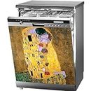 Klimt The Kiss Magnetic Dishwasher Cover, Reusable Decal for Front Panel, Decorative Dishwasher Magnet Cover, Famous Paintings Decor, 23.5” x 26”