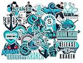 30 PCS Seattle American Kraken Hockey Stickers for Water Bottle, Laptop, Bicycle, Computer, Motorcycle, Travel Case, Car Decal Decoration Sticker
